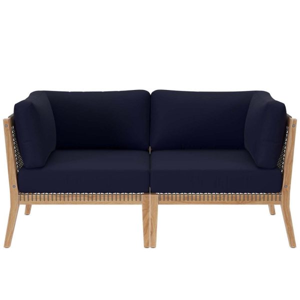 Modway Clearwater Love Seats, Loveseat, Gray Navy Online Hot Sale