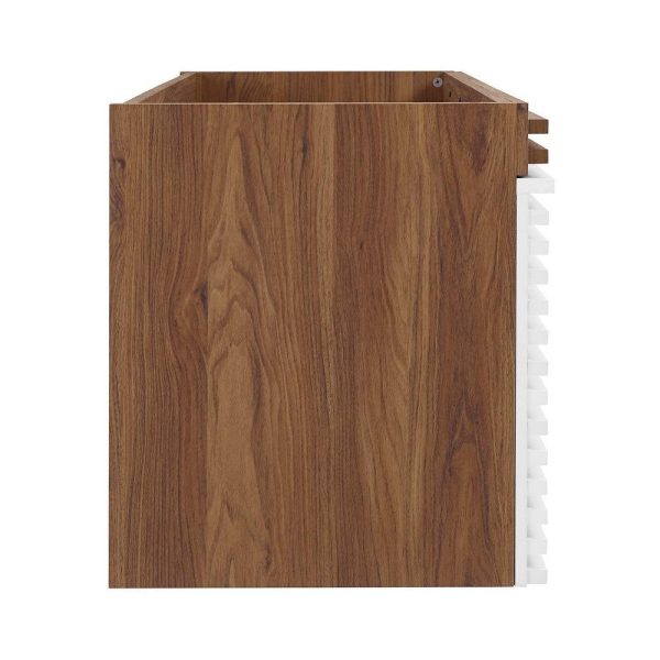 Modway Render 48  Double Sink Compatible (Not Included) Bathroom Vanity Cabinet in White Walnut Online now - Image 3