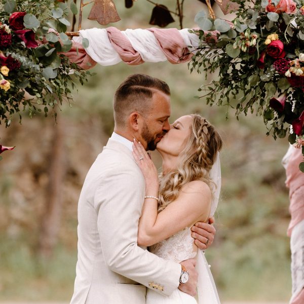 Romantic Burgundy and Pink Forest Wedding Hot on Sale - Image 3